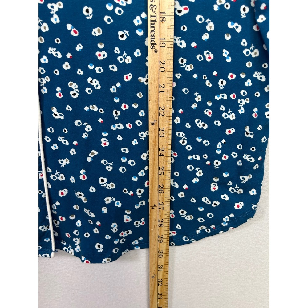 Floral Coziness Secret Treasures Womens 3X Blue Capri Pajama Set - Picture 7 of 13